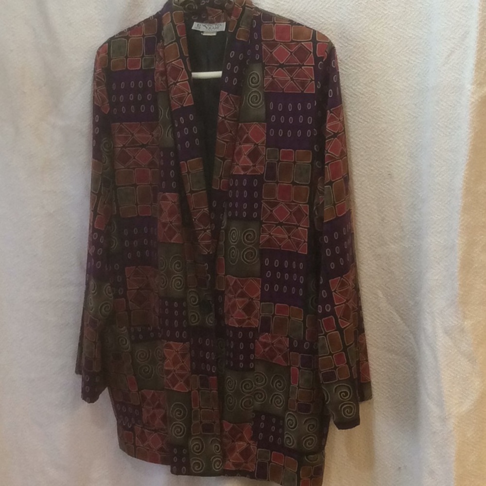 Ladies silk jacket. Nice muted tones.